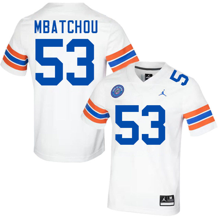Joseph Mbatchou Florida Jersey,Florida Gators #53 Joseph Mbatchou Uniforms,Jersey Youth-Throwback White